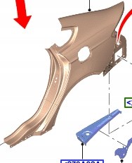 Крыло заднее левое HMPDS73F27851CE Hmpx