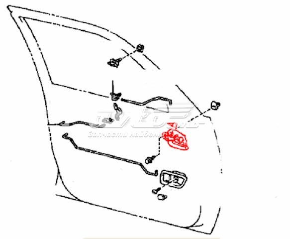 Manecilla de puerta, equipamiento habitáculo, izquierda delantera/trasera 6920630120B2 TOYOTA