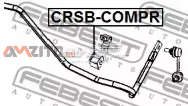 CRSBCOMPR Febest bucha de estabilizador traseiro