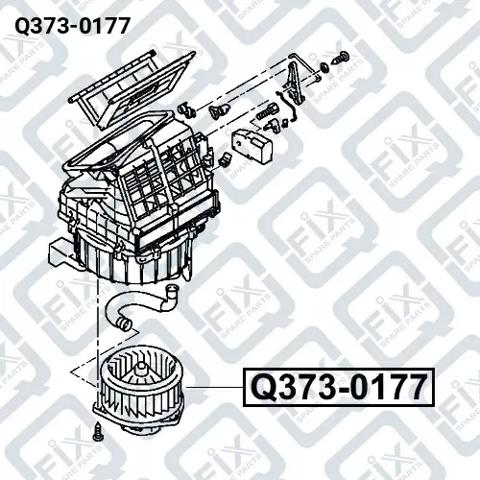 Корпус вентилятора печки (отопителя салона), в сборе Q-fix Q3730177 цена, от 57.01 USD