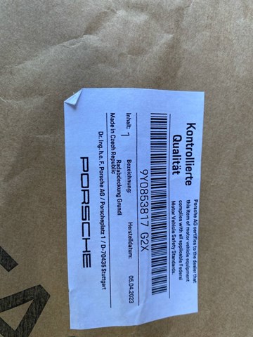 9Y0853817G2X Porsche 