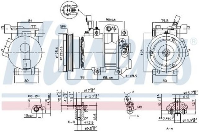 Компрессор кондиционера 890684 Nissens