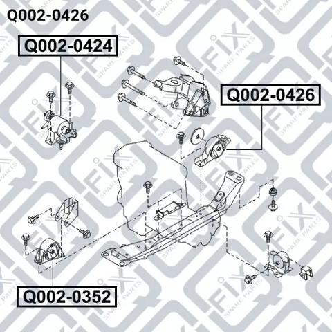 Подушка двигателя Q-fix Q0020426