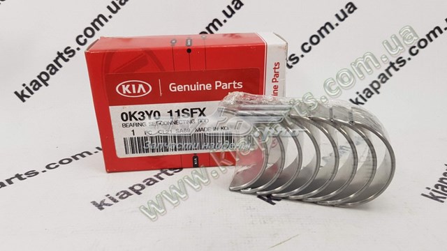 0K3Y011SFX Hyundai/Kia folhas inseridas de cambota de biela, kit, 2ª reparação ( + 0,50)