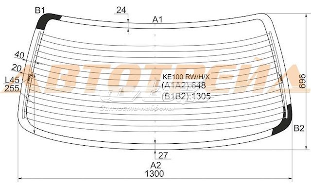 Стекло заднее 648111A400 Toyota