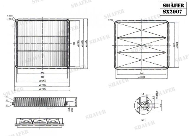 Купить SX2907 Shafer Автомобильный фильтр воздуха