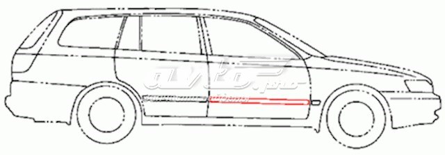 Moldura da porta dianteira direita para Toyota Carina (T19)