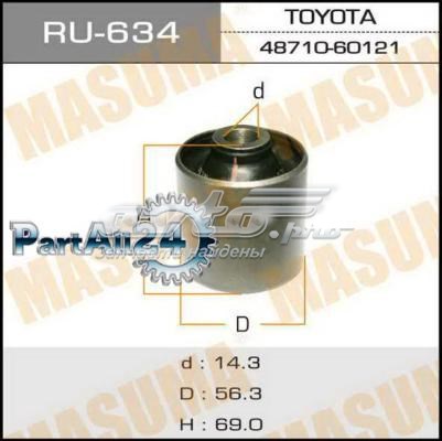 Сайлентблок задней тяги Masuma RU634