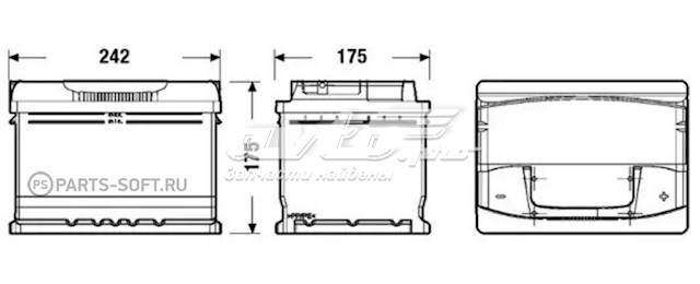Купить Аккумулятор Tudor 61 А/ч (TA612)