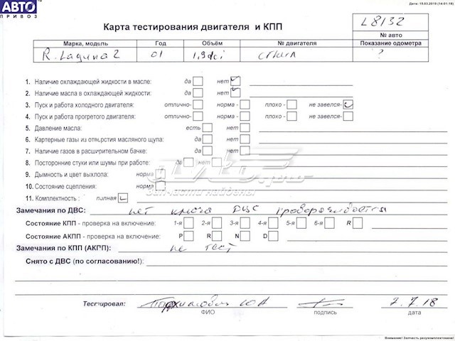 F9Q750 Renault (RVI) Мотор в сборе