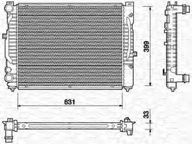 Радиатор охлаждения двигателя Magneti Marelli BM712