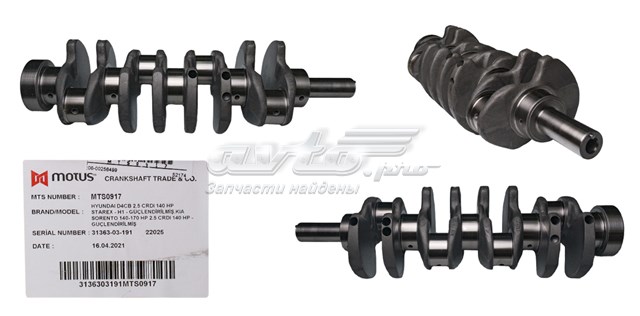 Вал коленчатый и маховик Motus MTS0917 цена, от 415.73 USD