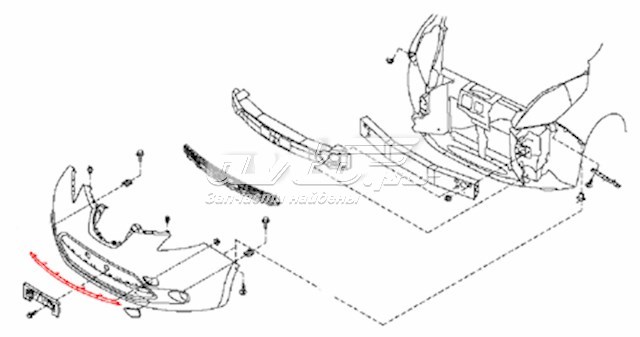  Накладка бампера переднего Nissan LEAF 