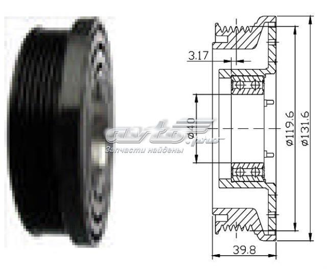 Шкив компрессора кондиционера 96618813 General Motors