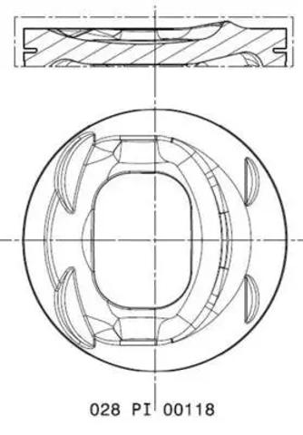 Поршень в комплекте на 1 цилиндр 2-й ремонт Mahle Original 028PI00118002
