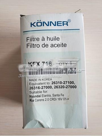 KFX716 Konner filtro de óleo