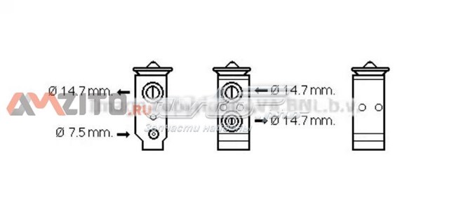 Клапан TRV кондиционера HY1325 AVA