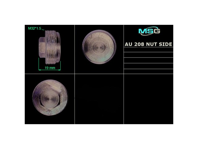 Вал (шток) рулевой рейки MSG AU208C цена, от 61.16 USD