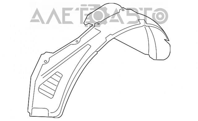 Guarda-barras direito do pára-lama dianteiro para Nissan Murano (Z51)