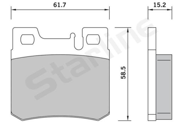 Задние тормозные колодки BDS385 Starline