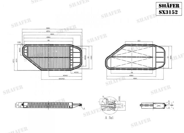 SX3152 Shafer Воздушный фильтр двигателя