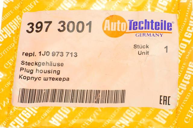 Разъем (фишка) дроссельной заслонки Autotechteile 3973001 цена, от 3.22 USD