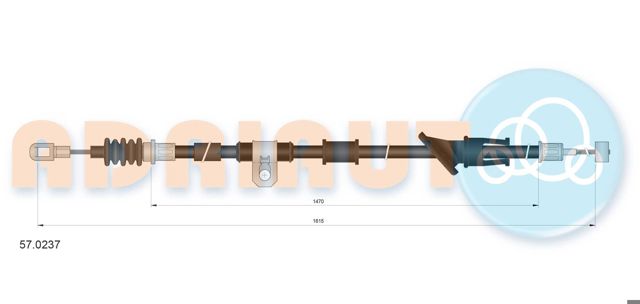 Трос ручника задній лівий 570237 ADRIAUTO