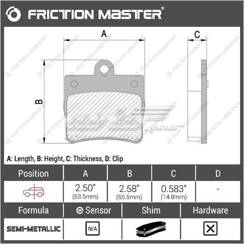 MKD739 Friction Master Колодки тормозные дисковые комплект