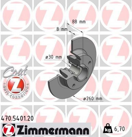 Тормозные диски 470540120 Zimmermann