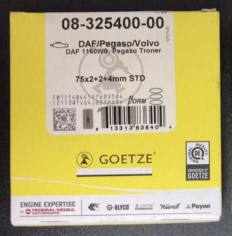 Комплект поршневых колец компрессора, на 1 цилиндр, STD Goetze 0832540000 цена, от 9.50 USD