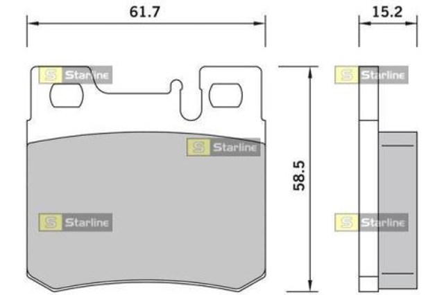 BDS385 Starline Колодки тормозные дисковые комплект