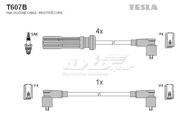 Провода высоковольтные, комплект TESLA T607B