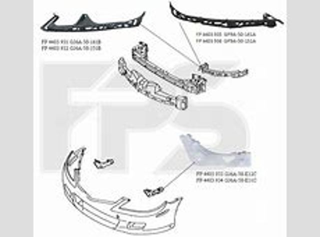 Кронштейн бампера переднего внешний правый FPS FP4403934 цена, от 2.77 USD