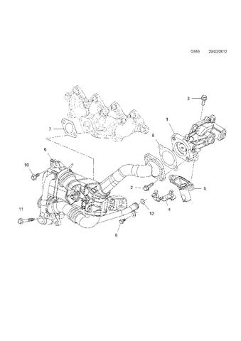 Прокладка выпускного коллектора Opel 55577929