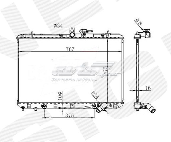 RA13123 Signeda radiador de esfriamento de motor