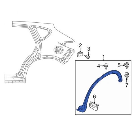 Расширитель передней арки колеса, правый Mazda KPF151W60B