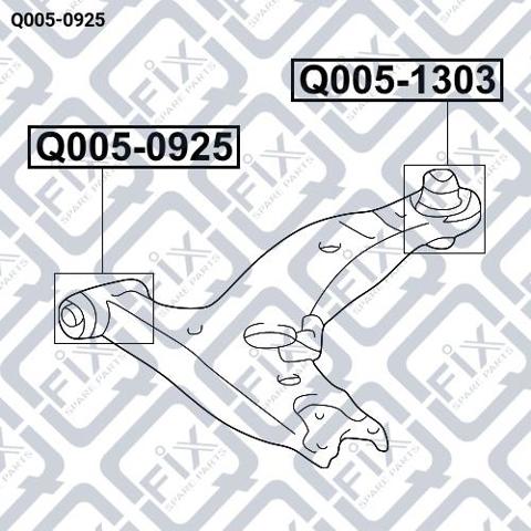 Сайлентблок переднего нижнего рычага Q-fix Q0050925