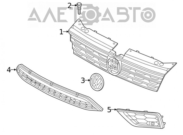 Решетка бампера переднего центральная FPS FP7445919 цена, от 25.16 USD