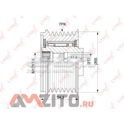 Шкив генератора PA1173 Lynxauto