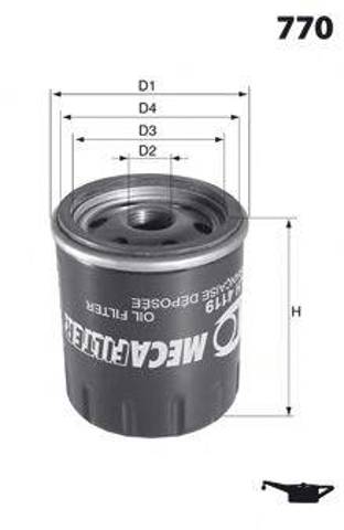 ELH4454 Mecafilter Масляный фильтр двигателя