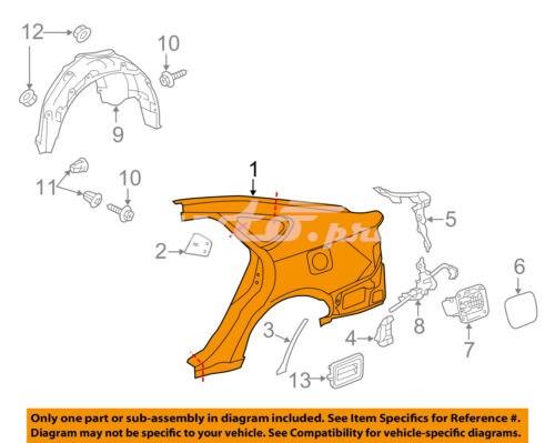 Крыло заднее правое 6160107070 Toyota
