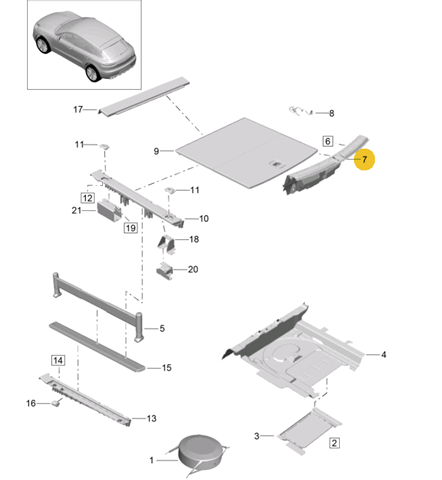  95B864483J1E0 Porsche