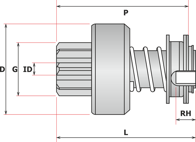 Бендикс стартера SD0134 As-pl