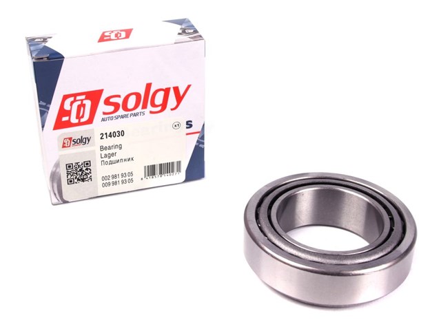 Подшипник ступицы задней наружный 214030 Solgy