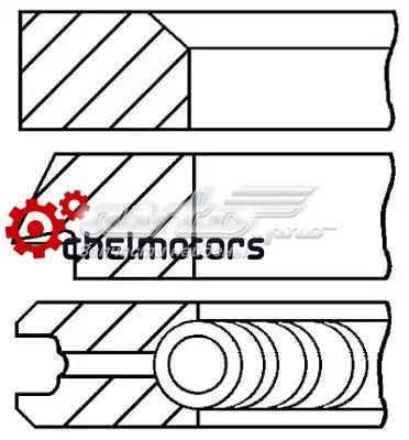 Кольца поршневые на 1 цилиндр, 2-й ремонт (+0,50) GOETZE 0817950700