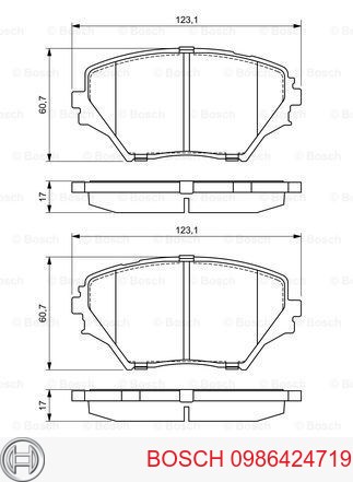 Колодки Bosch 986424719 цена, от 21.54 USD