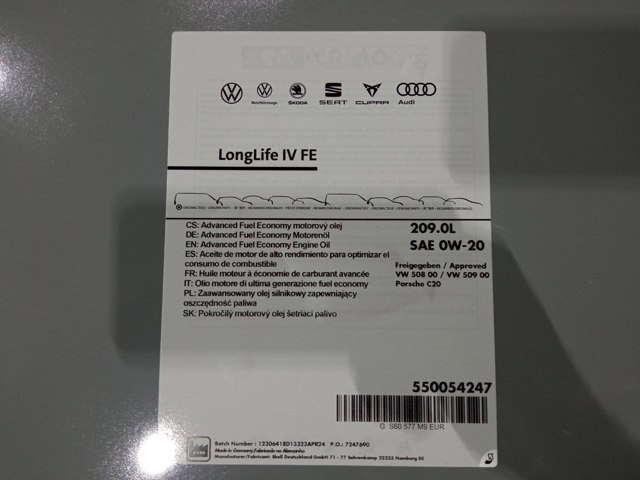 GS60577M9 VAG Aceite de motor original y equivalente