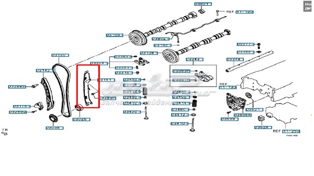 Amortecedor de cadeia do mecanismo de distribuição de gás, esquerdo para Mitsubishi Outlander (CWW)