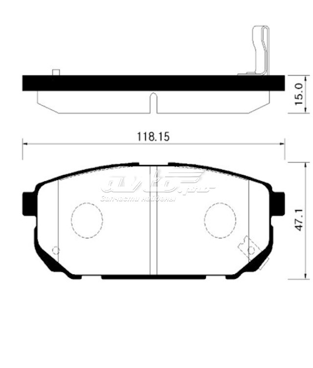 Колодки тормозные задние дисковые HSB HP1018