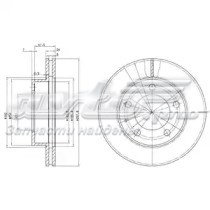 Передние тормозные диски BG2779 Delphi